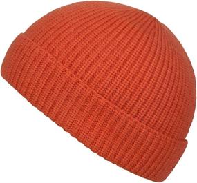 img 1 attached to 🧣 MaxNova Winter Knit Cuff Short Fisherman Beanie Hat for Men and Women