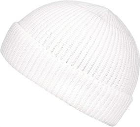 img 3 attached to 🧣 MaxNova Winter Knit Cuff Short Fisherman Beanie Hat for Men and Women