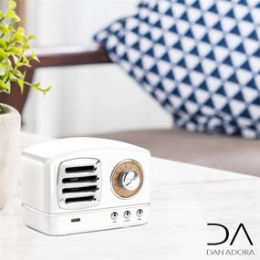 img 3 attached to 🔊 Dan Adora White Retro Speaker: Wireless Bluetooth Speaker with FM Radio, Built-in Mic - Vintage Style Portable Speaker for Cell Phones, Tablets, Computers, TVs, and Laptops