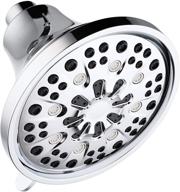 🚿 pichrain high pressure fixed shower head - 7-setting massage shower head with brass ball joint, touch clean nozzles, tool-free installation - chrome finish, 2.5 gpm logo