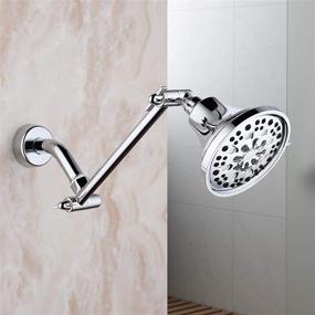 img 2 attached to 🚿 Pichrain High Pressure Fixed Shower Head - 7-Setting Massage Shower Head with Brass Ball Joint, Touch Clean Nozzles, Tool-Free Installation - Chrome Finish, 2.5 GPM