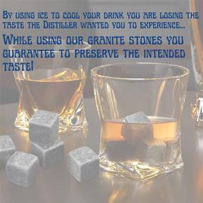 img 1 attached to 🥃 AA Wonders Premium Whiskey Stones Set: 9 Chilling Rocks for Drinks | Reusable Ice Cubes with Velvet Carrying Pouch, Grey