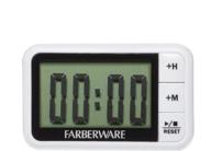 ⏱️ farberware protek compact digital timer in sleek black logo