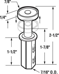 img 1 attached to 🚪 Spring Loaded Bi-Fold Door Top Guide Wheel N 6544 by Prime-Line Products - Pack of 2