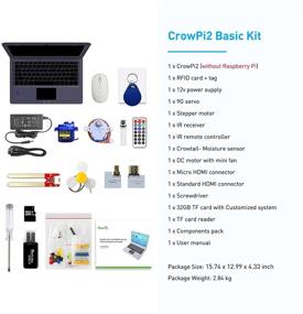 img 3 attached to 🦉 ELECROW Crowpi2 Raspberry Pi 4 Programming Kit - Basic Learning Kit with Sensors (Gray, RPI Not Included)