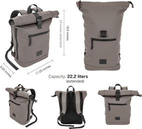 img 3 attached to XRAY Expandable Roll Top Waterproof Trendy Backpack With Laptop Pocket