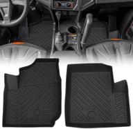 🔧 kemimoto front tpe anti-slip floor mat: compatible with polaris general 1000 & general 4 1000 (2016-2022) logo