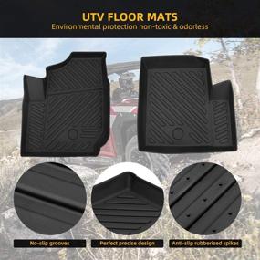 img 1 attached to 🔧 KEMIMOTO Front TPE Anti-Slip Floor Mat: Compatible with Polaris General 1000 & General 4 1000 (2016-2022)