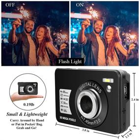 img 1 attached to 📸 Portable Slim 30MP Digital Camera, Rechargeable 1080P Point and Shoot Camera with 2.7" Vintage Pocket Blogging Style, 8X Digital Zoom Travel Camera for Teenagers and Seniors