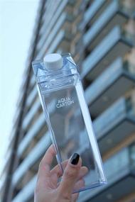 img 1 attached to 🥛 Aqua Carton Transparent Milk Carton Water Bottle 500ml & 1000ml: Hydration on the Go!