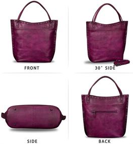 img 1 attached to 👜 Genuine Handmade Shoulder Bags & Wallets for Women by IVTG: Stylish and Functional