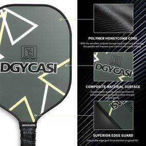 img 1 attached to YC DGYCASI Pickleball Paddles Set of 2 - Lightweight Carbon Fiber Surface, Polypropylene Core, Ideal for Beginners or Professionals - Includes 4 Pickleballs