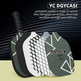 img 2 attached to YC DGYCASI Pickleball Paddles Set of 2 - Lightweight Carbon Fiber Surface, Polypropylene Core, Ideal for Beginners or Professionals - Includes 4 Pickleballs