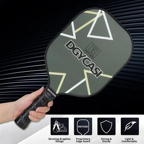 img 3 attached to YC DGYCASI Pickleball Paddles Set of 2 - Lightweight Carbon Fiber Surface, Polypropylene Core, Ideal for Beginners or Professionals - Includes 4 Pickleballs