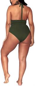 img 2 attached to Womens Pieces Swimwear Halter Swimsuits Women's Clothing and Swimsuits & Cover Ups