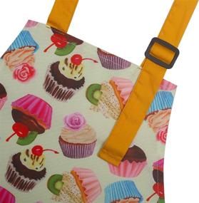 img 1 attached to 👦 Girls and Boys Kids Aprons, Cooking and Baking Toddler Girls Apron Set, 2 Pack