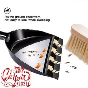 img 3 attached to 🧹 MASTERTOP Dustpan and Brush Set - 3 Pack, Small Broom and Dustpan Set with Bamboo Handle, Whisk Broom, Soft Dust Brush - Quick Clean Up for Pet Hair, Household, Furniture, Car Trunk, Seats