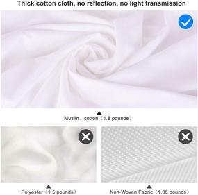 img 1 attached to EMART 6x9ft Muslin Cotton Photography Backdrop - White Backdrop for Photoshoot, Studio Quality White Background Screen with Clips for Photo and Video, Ideal for Parties and Events