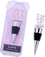 🍾 pack of 24 silver love wine bottle stopper beer wine cork plug champagne saver with gift box for wedding favor party gift by weddparty logo