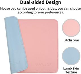 img 3 attached to 💻 YXLILI Dual-Sided PU Leather Mouse Pad - Waterproof Ultra Smooth Mousepad with Stitched Edge for Gaming, Office, Work, and Home - Computer Mouse Pads