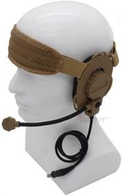 img 4 attached to Bowman Evo III Military Headset with TCI Tactical PTT Z029: Ultimate Communication and Protection Gear for Outdoor, Hunting, and Tactical Operations in Tan