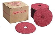 sungold abrasives 16902 4-1/2-inch x 7/8-inch fiber disc, 25-pack, 36 grit - premium aluminum oxide material for superior performance logo