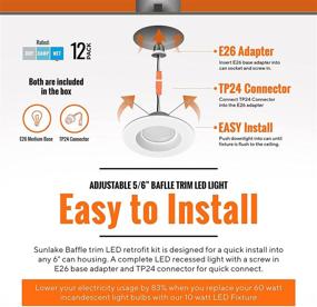 img 1 attached to 💡 Inch Recessed Downlight Baffle Waterproof: Versatile and Durable Lighting Solution