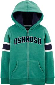 img 2 attached to OshKosh B'Gosh Boys' Little Full Zip 👕 Logo Hoodie - Stylish and Comfortable Kids Outerwear