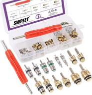 🔧 41-piece ac master valve core repair kit for r12/r134a, includes assorted valve core refrigeration tire valve stem cores and remover tool - ideal for most cars logo