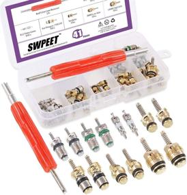 img 4 attached to 🔧 41-Piece AC Master Valve Core Repair Kit for R12/R134a, Includes Assorted Valve Core Refrigeration Tire Valve Stem Cores and Remover Tool - Ideal for Most Cars