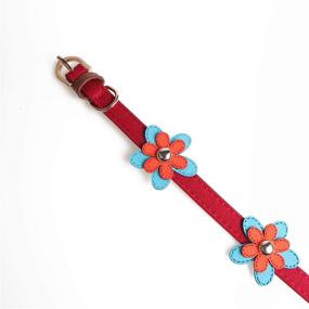 img 1 attached to Axgo Adjustable Leather Adorable Flowers