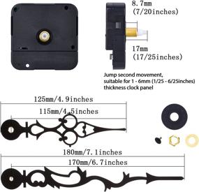 img 3 attached to ⏰ Механизм кварцевых часов Mudder: DIY стенные часы с стрелками 6.7 дюймов (17/25 дюйма вал)
