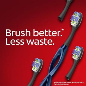 img 3 attached to 🦷 Colgate Keep Soft Adult Manual Toothbrush with 2 Deep Clean Floss-Tip Brush Heads, Navy - Improved SEO