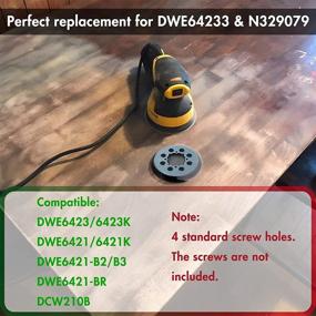 img 1 attached to 🔧 Sanding Pads Replacement for Dewalt DWE64233 & N329079, 5’’ 8 Hole Hook and Loop, Pack of 4 - Compatible with DWE6423/6423K, DWE6421/6421K, DWE6421-B2/B3/BR, DCW210B