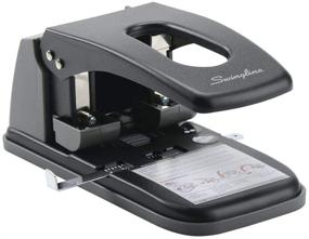 img 4 attached to 📎 Swingline 2 Hole Punch: High Capacity 100 Sheet Puncher with Fixed Centers - Black (74190)