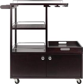 img 3 attached to Stylish and Functional Winsome Wood Galen Entertainment Cart: Perfect Storage Solution for Your Entertainment Needs