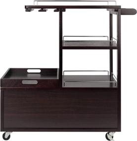 img 1 attached to Stylish and Functional Winsome Wood Galen Entertainment Cart: Perfect Storage Solution for Your Entertainment Needs