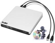 📀 kuwfi external blu-ray drive usb 3.0 player cd/dvd burner/writer - portable optical drive for mac pc laptop notebook, 3d blu-ray support logo