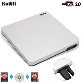 img 2 attached to 📀 KuWFi External Blu-ray Drive USB 3.0 Player CD/DVD Burner/Writer - Portable Optical Drive for MAC PC Laptop Notebook, 3D Blu-ray Support