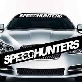 img 3 attached to 🚘 AmerStar SPEEDHUNTERS Super Personality Windshield Sticker Decal Banners Bumper Sticker Car Stickers - Black