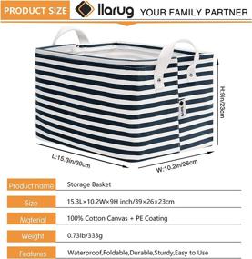 img 3 attached to 📦 Efficient LLARUG Collapsible Rectangle Organizer: Perfect for Kids' Home Storage 15 3L×10 2W×9H