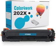 🖨️ color4work high yield black toner cartridge for hp laserjet pro m254 m281 - 3,200 pages, 1-pack - compatible with 202a 202x cf500a cf500x logo