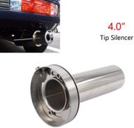 🔊 enhanced performance: 4'' adjustable stainless steel round exhaust muffler tip with removable silencer inner silence logo