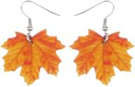 🍁 weveni maple leaf earrings for women – acrylic dangle drop plant jewelry, unique gift idea for girls and ladies logo