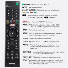 img 1 attached to 📺 YOSUN RMT-TX100U Universal Remote Control for Sony TV - Compatible with All Sony LCD LED HDTV Smart Bravia TVs featuring Netflix Buttons