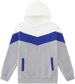 img 4 attached to 👦 Fashionable Boys' Fleece Pollover Hoodie Sweatshirts - Stylish Outwear for Hoodies & Sweatshirts