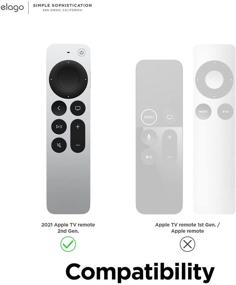 img 1 attached to 📱 Чехол elago R1 для пульта Siri на Apple TV 2021 - Магнитная технология, В комплекте шейная стяжка, Улучшенная фиксация, Продвинутая амортизация ударов, Защита от падений, Полный доступ к функциям (красный)