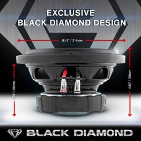 img 1 attached to 🔈 Black Diamond DIA-8S 8-дюймовый автомобильный сабвуфер, 4 ом одно-голосовая катушка, максимальная мощность 400 Вт (1 динамик)