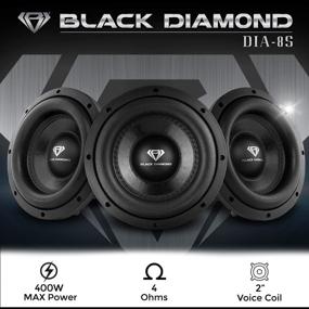 img 3 attached to 🔈 Black Diamond DIA-8S 8-дюймовый автомобильный сабвуфер, 4 ом одно-голосовая катушка, максимальная мощность 400 Вт (1 динамик)