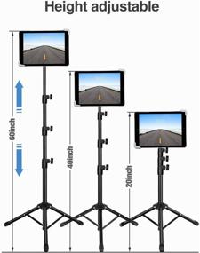 img 1 attached to 📱 Elitehood iPad Tripod Stand: Adjustable Tablet Holder with 360° Rotation for iPad Mini, Air, Pro & More